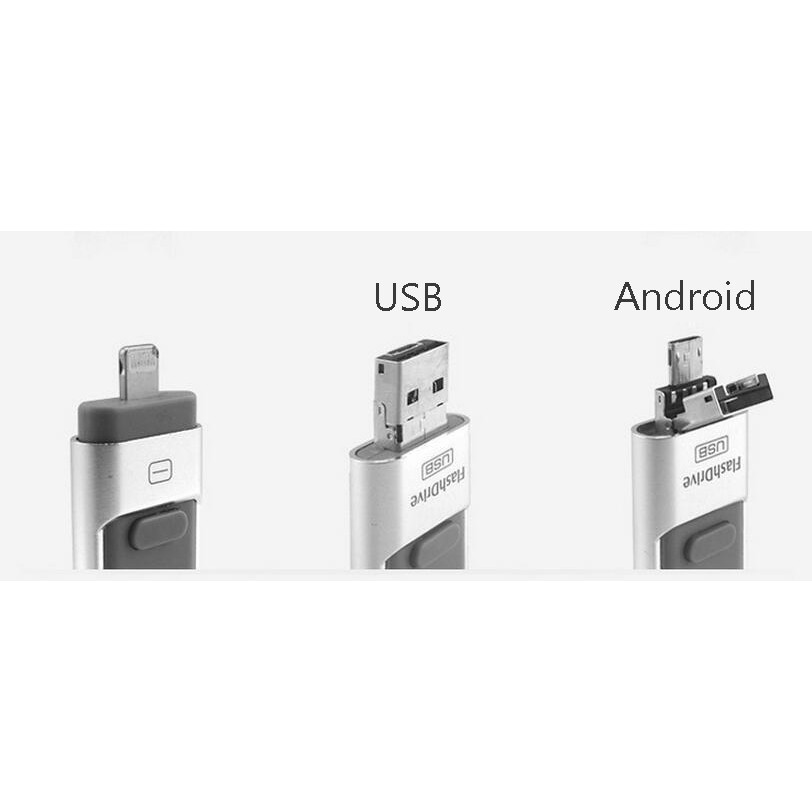 3 in 1 USB Flash Drive Memory Stick Untuk Ponsel 512GB OTG