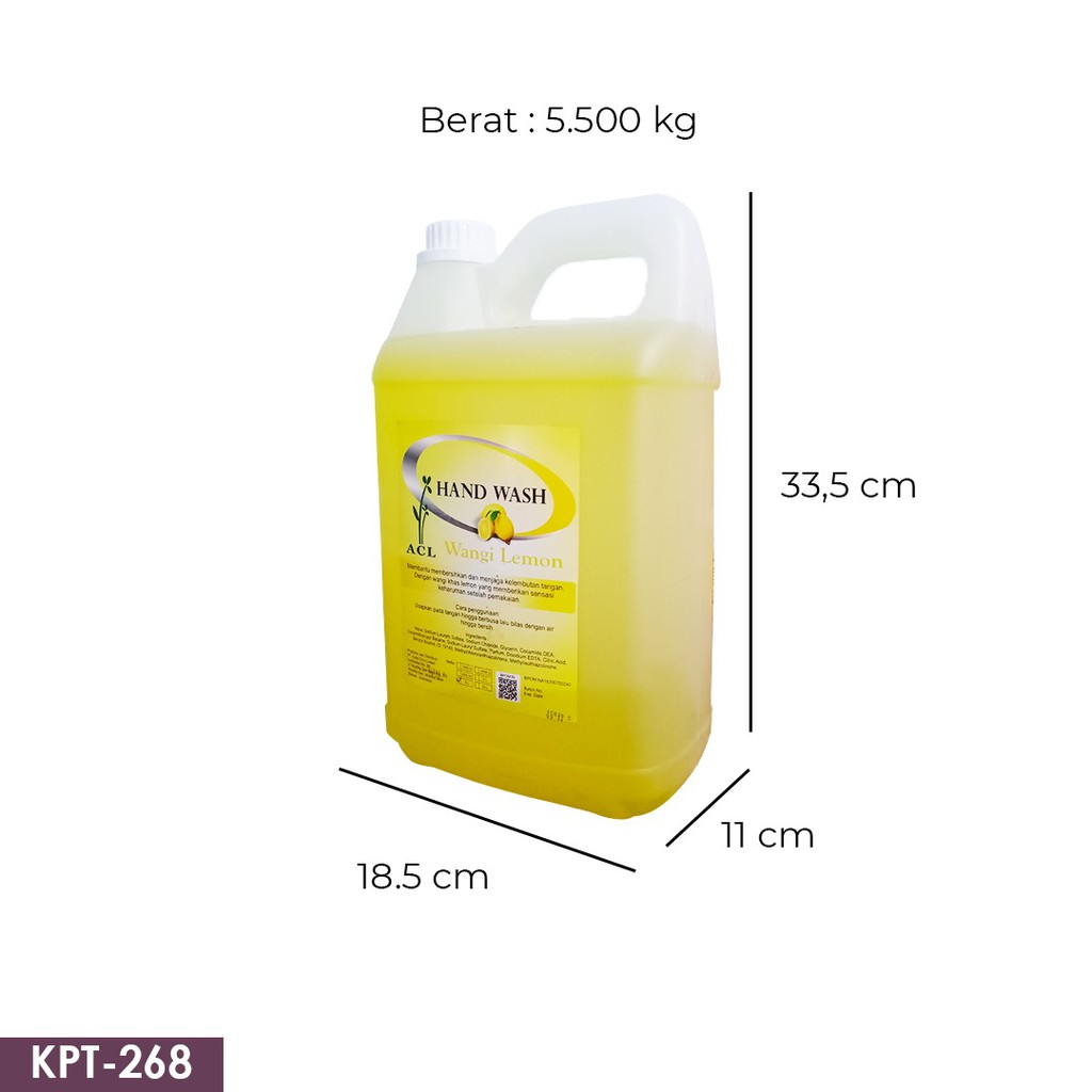 ACL HAND WASH 5 liter - Sabun cuci tangan pembersih kuman dan virus - KPT-268