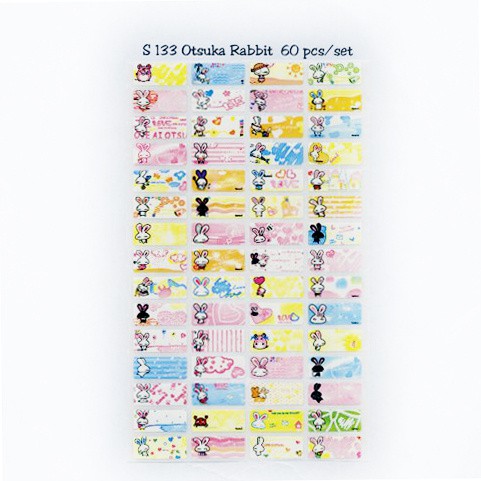 

TERLARIS!! Otsuka Rabbit Sticker. Name Label Small. Stiker karakter kelinci jepang, untuk nama anak