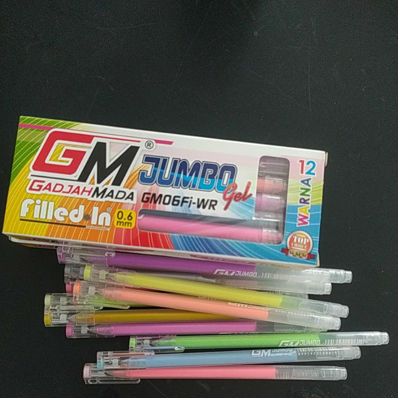 

Pulpen warna / GM Jumbo / gel pen isi 12 / gel / Makassar