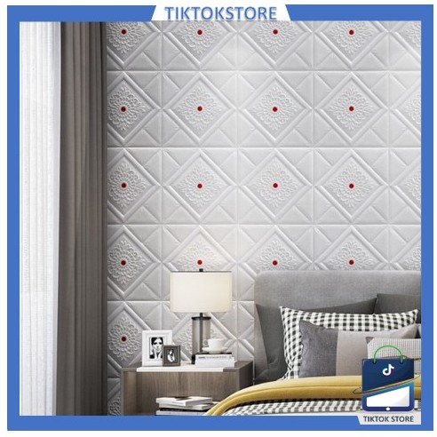 TIKTOK - Wallpaper Dinding 3D FOAM Wallfoam / Wallpaper Foam / Sticker Dinding