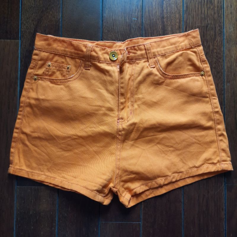 Celana Pendek Jeans Orange Wanita