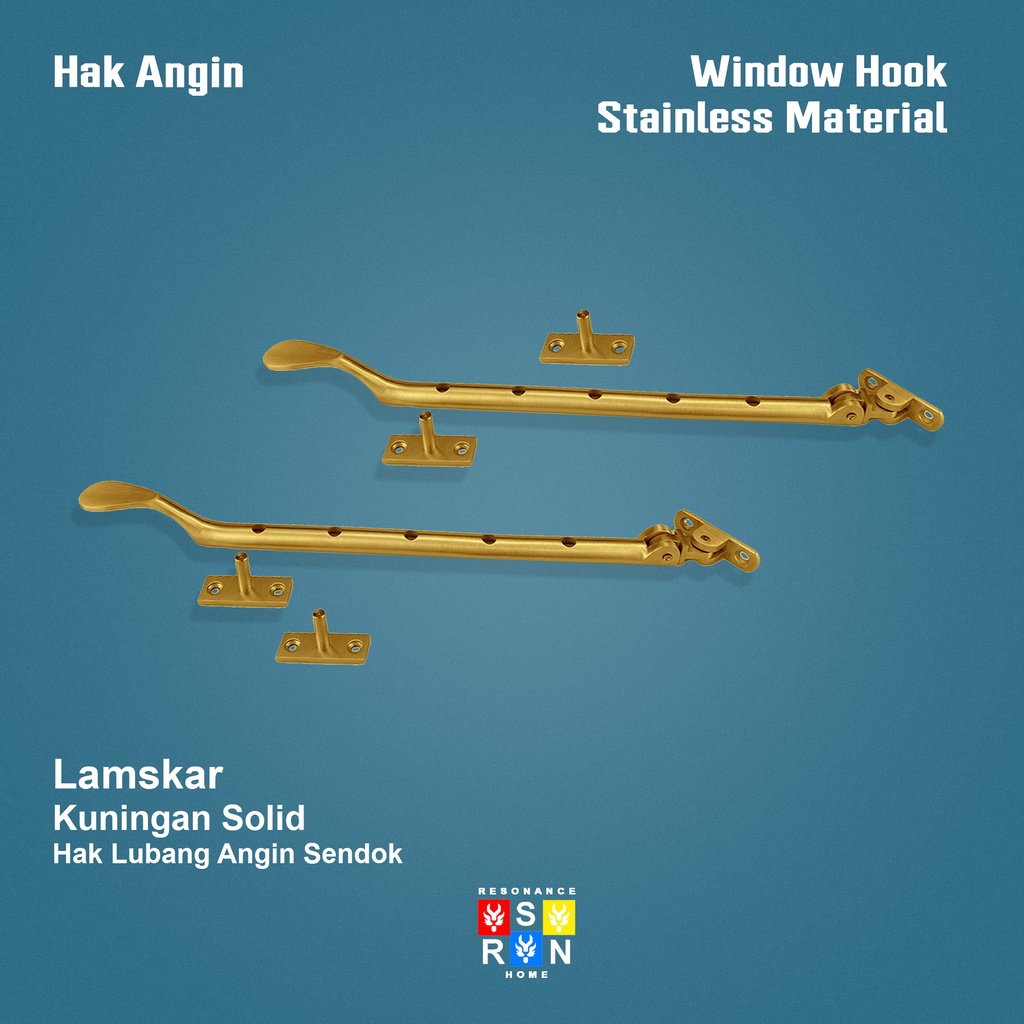 Lamskar Lubang Gold l Hak Angin Sendok 30 cm Resonance Home