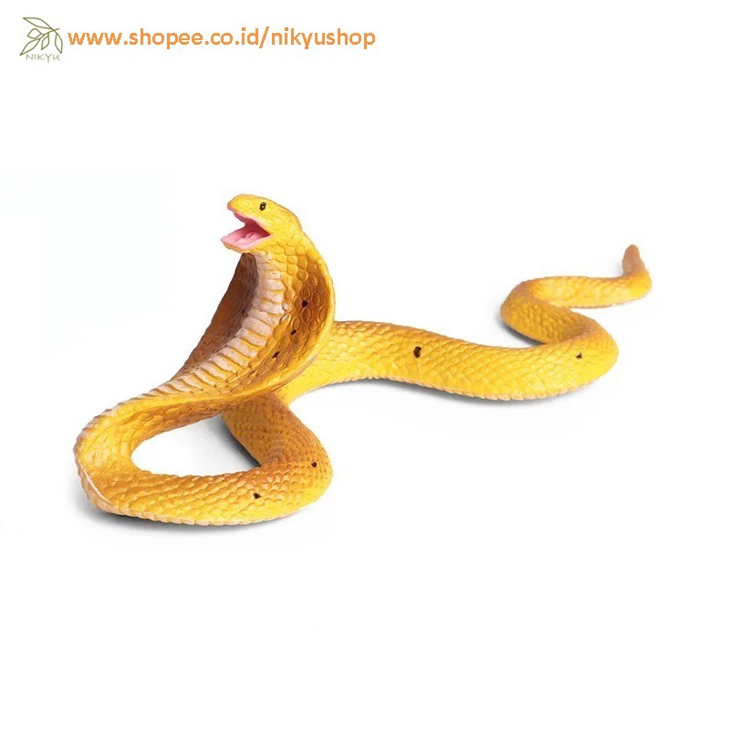 [Nikyushop] Mainan Edukasi Pajangan Miniatur Hewan Ular Kobra Nivea Cape Cobra Snake Animal Figure