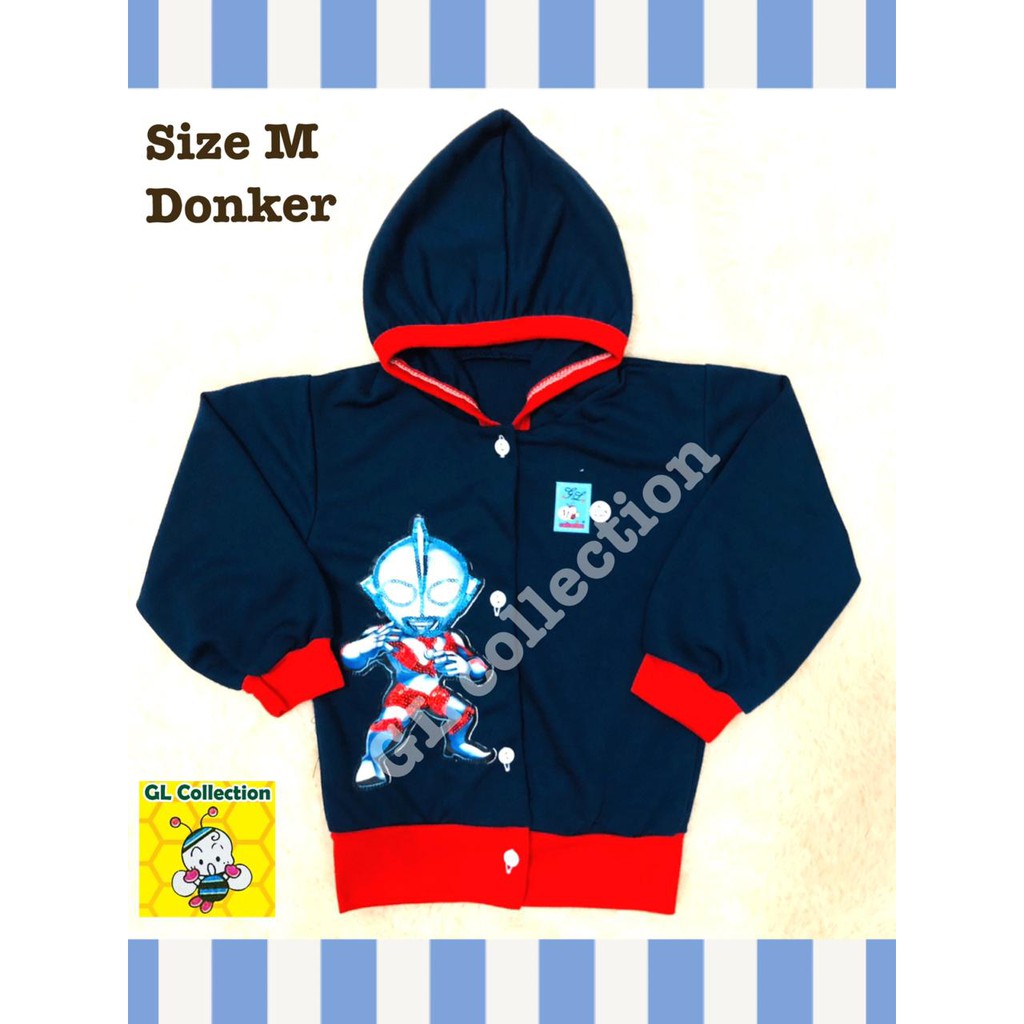 Jaket Fashion Outer Anak Cowok Superhero Lampu LED