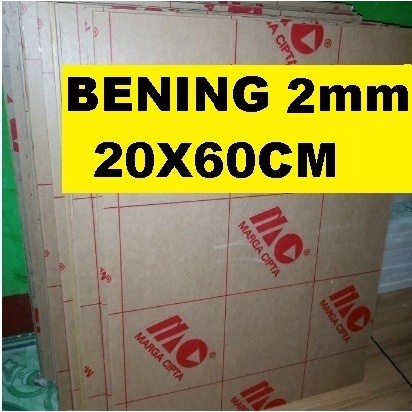 

Acrylic - Akrilik - Bening merk MARGA CIPTA tebal 2mm ukuran 20x60cm
