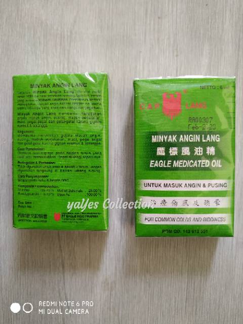 Minyak angin menthol oil mamo cap lang 3 ml 10 ml masuk angin pusing pilek mual mabuk jalan caplang