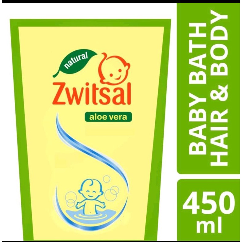 zwitsal baby bath hair &amp; shampoo 450ml