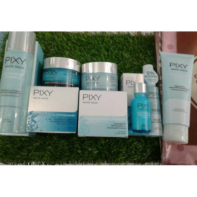 PROMO Paket Pixy Skin Care white Aqua Series ( Day B ,Night B ,Essence, serum,f.wash,facemist)