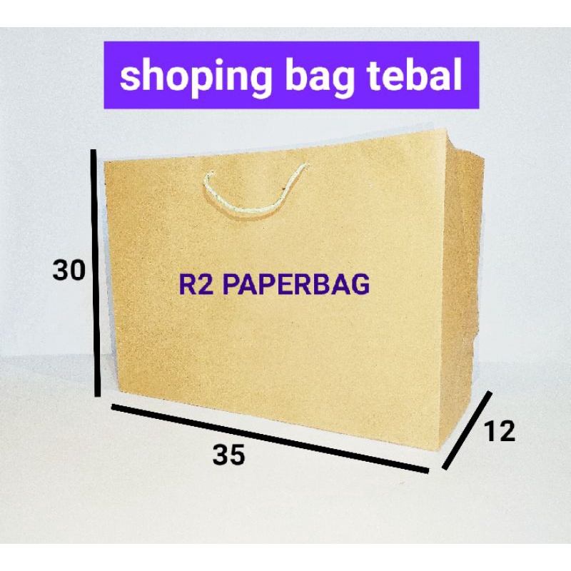 

Paper bag Custom Lanscap Coklat Polos Ukuran 35x30 Tas kertas termurah cocok untuk Shopingbag