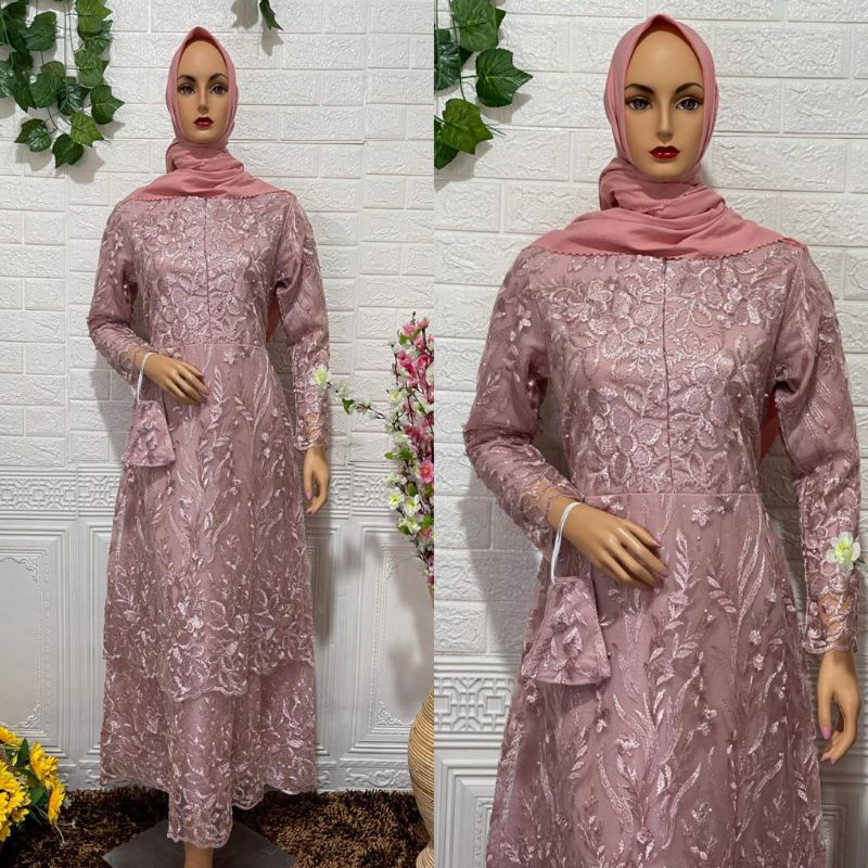 GAMIS MELAYU MEWAH//GAMIS TINGKAT BUSUI//GAMIS PESTA//GAMIS KEBAYA//DRESS MEWAH//GAMIS BRUKAT//BY NJ