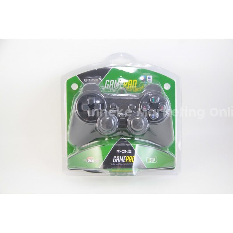 Stick PS PC Laptop Komputer Gamepad Single Satu USB R-ONE 8 Hitam Joystick Getar