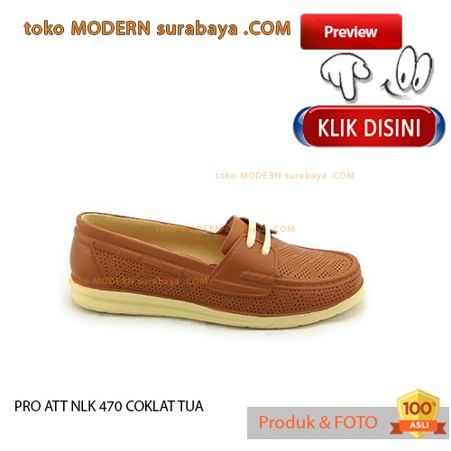 PRO ATT NLK 470 COKLAT TUA sepatu wanita karet slip on murah sepatu flat