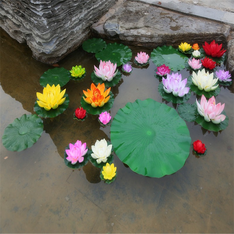 eva sponge floating lotus flower bunga teratai apung 10 cm