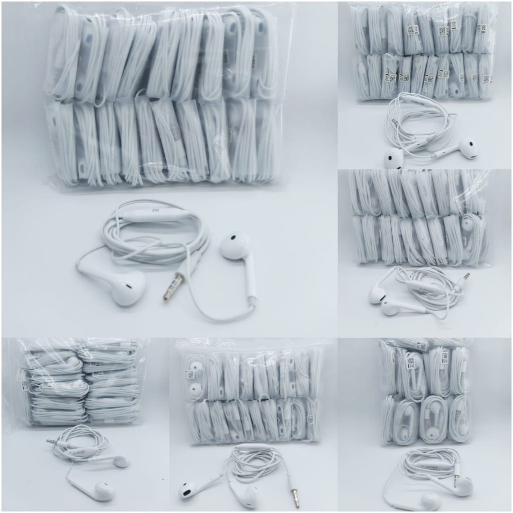 Headset / Headsfree/HF/ Earphone Copotan Ori Branded Warna Black & White