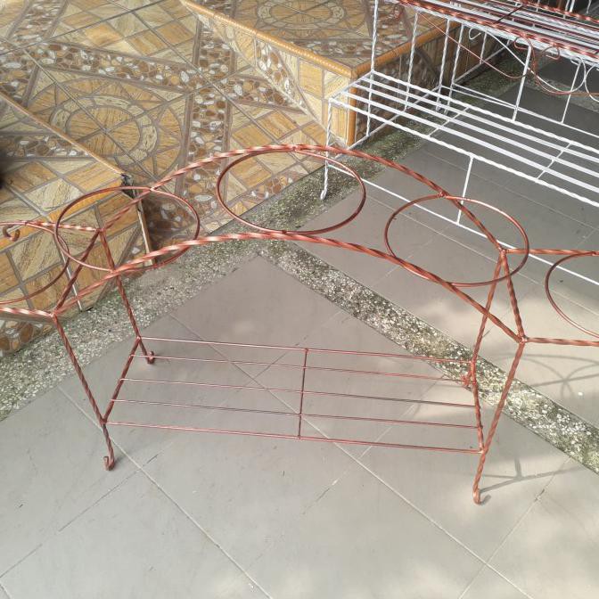 Rak Tanaman Besi 2 Susun / Rak Pot Bunga / Rak Bunga Pelangi Ariesbiostore