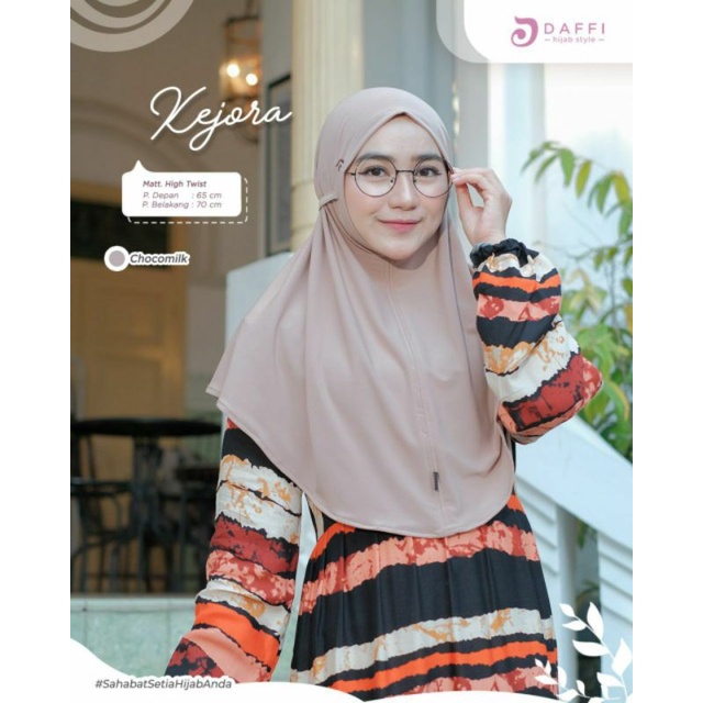 Restock Kejora Mom Bergo Tali ORI - Khimar Non Pet Tali Jersey Hight Twiss Premium Original Daffi Hi