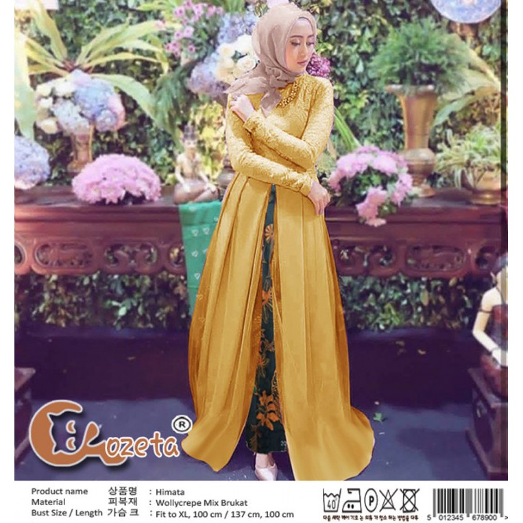 Setelan Batik Muslim Himata 2in1 Set Batik Mustard 5391 CB