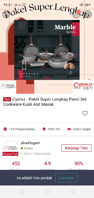 Cypruz - Paket Super Lengkap Panci Set Cookware Kuali Alat Masak