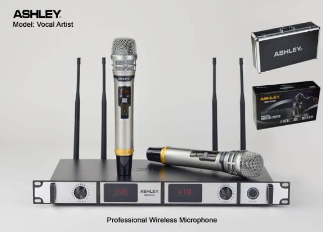 Mic wireless ashley vocal artist digital UHF. 4antena