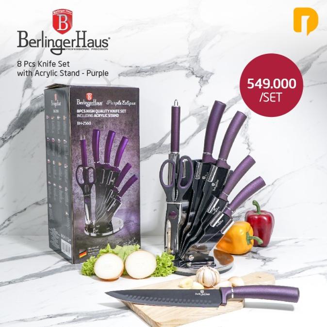 

Berlinger Haus 8 Pcs Knife Set With Acrylic Stand - Purple Hildawatimore