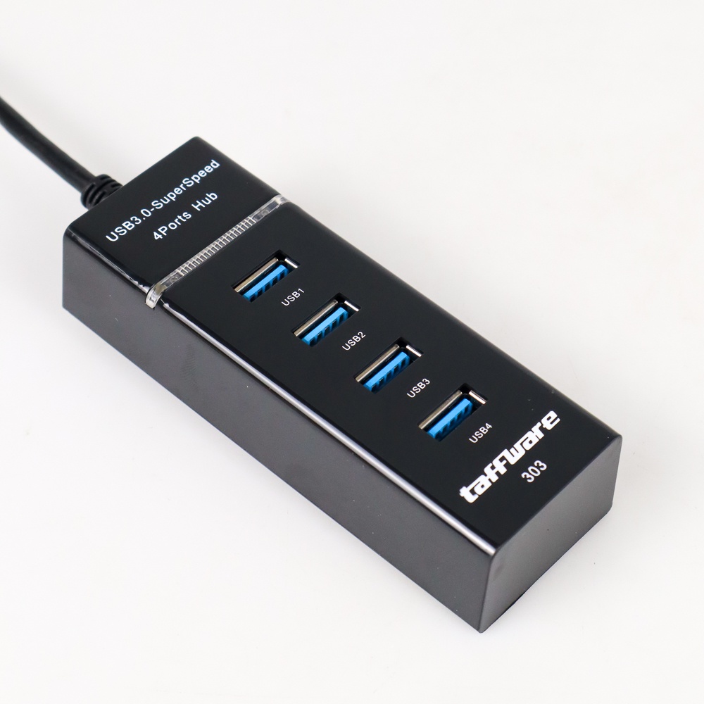 Taffware High Speed 4 Ports USB HUB 3.0 Adapter 5Gbps for Laptop PC  Notebook  Computer - 303