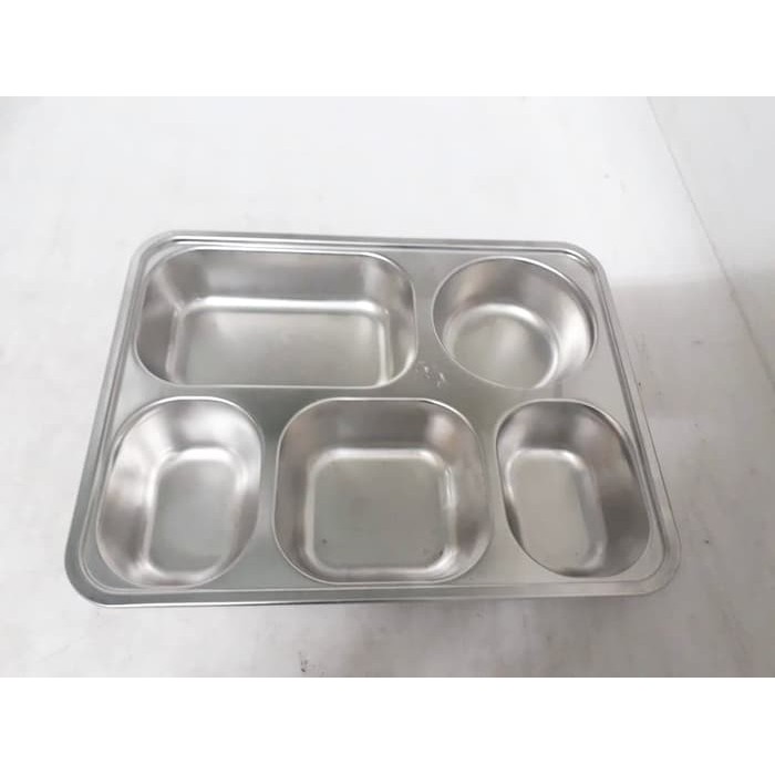 Piring Sekat Prasmanan Stainless / Nampan Sekat Food Tray Stainless