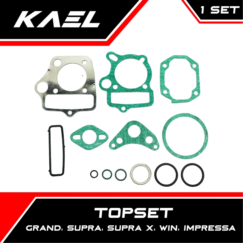 Topset Honda Astrea Grand &amp; Supra-X-100 &amp; Impressa-Impresa &amp; Win Top Set Gasket-Paking-Packing Kit