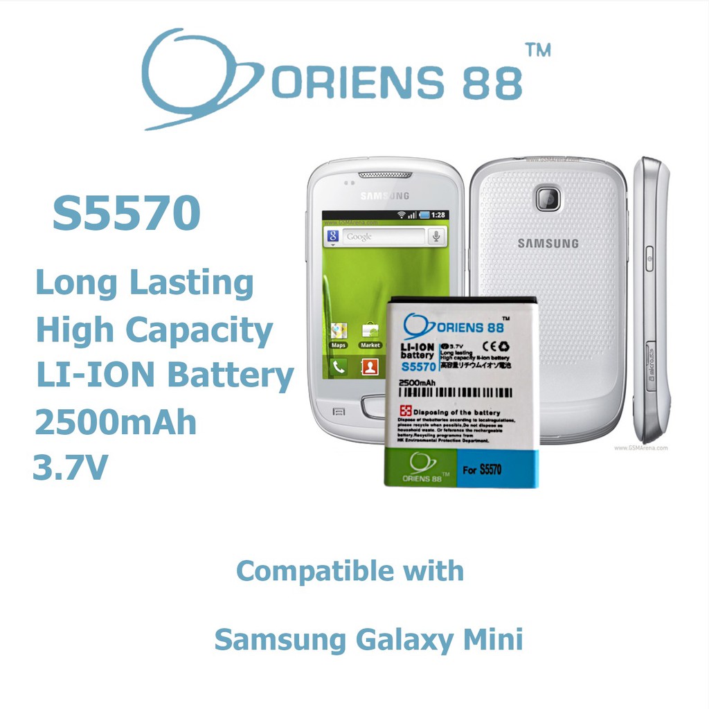 Baterai Batre Battery Double Power IC Samsung Galaxy Mini S5570 OR88/ Oriens88