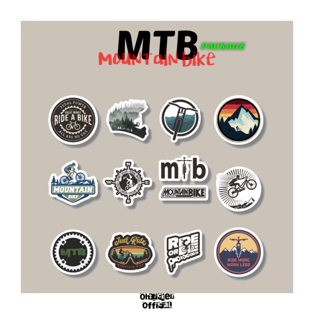 

STICKER TUMBLR MOUNTAIN BIKE SERIES STIKER AESTHETIC CASE HANDPHONE LAPTOP BUJO DECO MTB