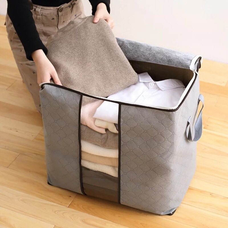 Tas Penyimpann Pakaian Keranjang Kantong Organizer Penyimpanan Pakaian Fabric Storage Box