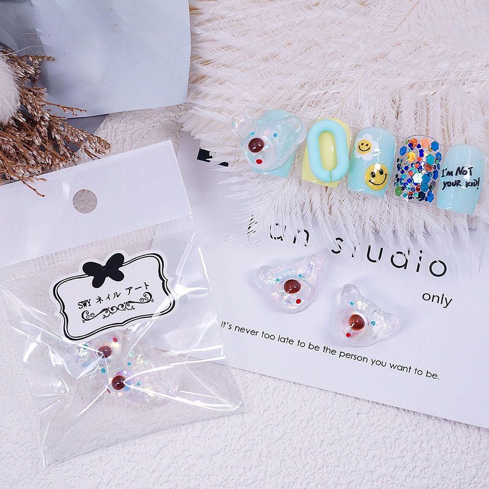 AUGUSTINA Agustin Puppy Nail Art Perhiasan Kartun Beruang Anjing DIY Aksesoris Nail Art