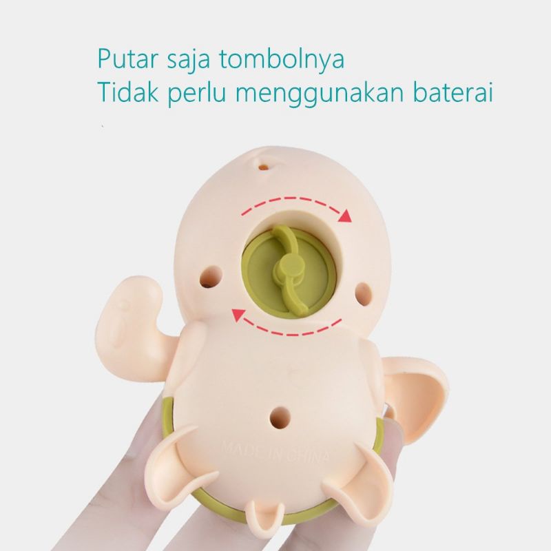 Mainan mandi bayi anak Ikan bergerak Paus Kurakura Penyu air model Berenang diputar Bath toys Murah Mainan Mandi Mainan Anak Mainan Bayi