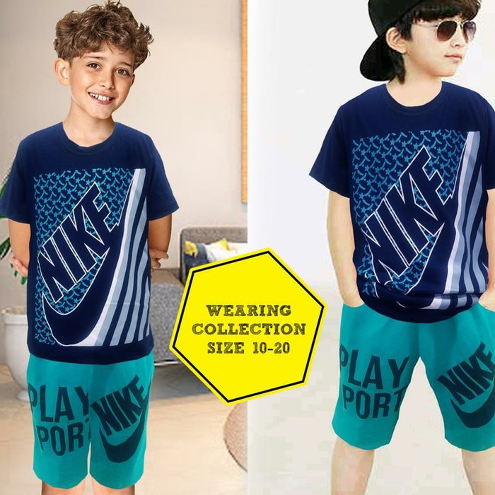 Setelan Anak Laki-laki Sport Dongker Baju Anak Import Murah GR