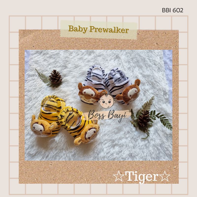 BOSS BAYI - Prewalker Shoes Baby / Sepatu Sandal Kain untuk Bayi dengan Boneka Karakter