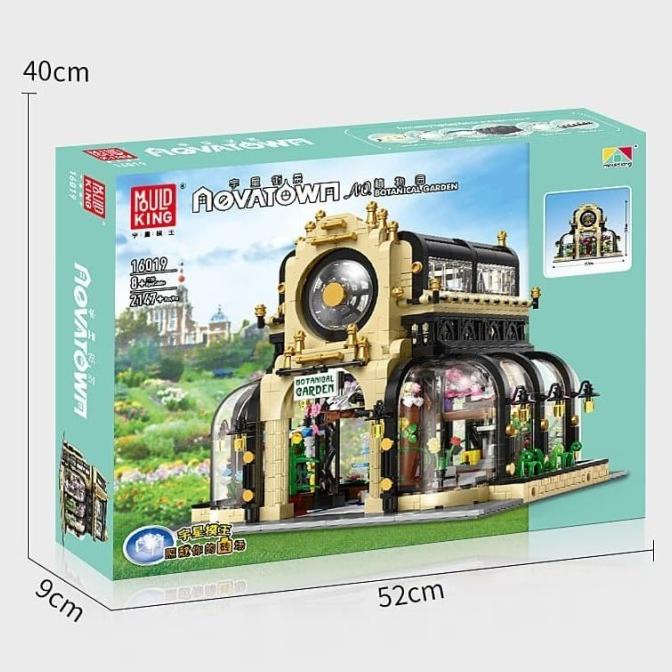 Mould King 16019 Botanical Garden Kaca Greenhouse Modular Brick Lepin