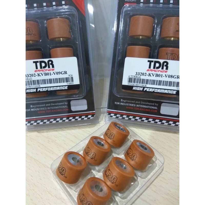 Roler TDR Roller CVT Set for N-MAX / AEROX 155 /XEON / New Mio 125 / CYGNUS Berat gram 7/8/9/10/11/12/13/14 gram