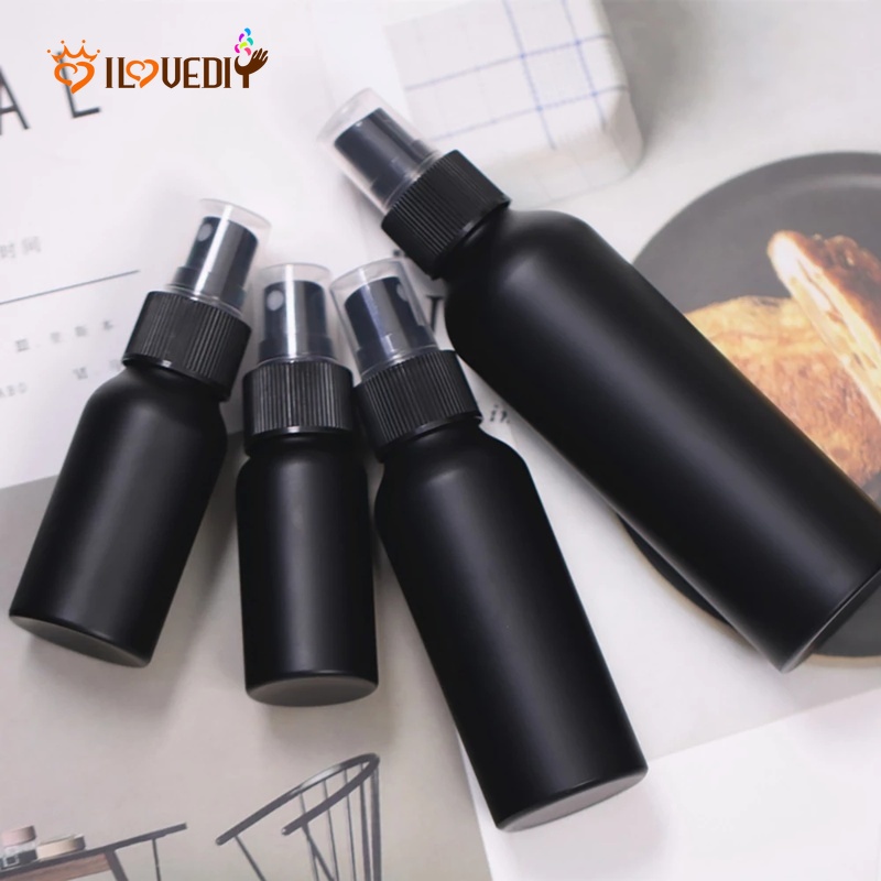 Botol Spray Kosong Bahan Plastik Warna Hitam Ukuran 10-200ML Untuk Cairan Disinfektan