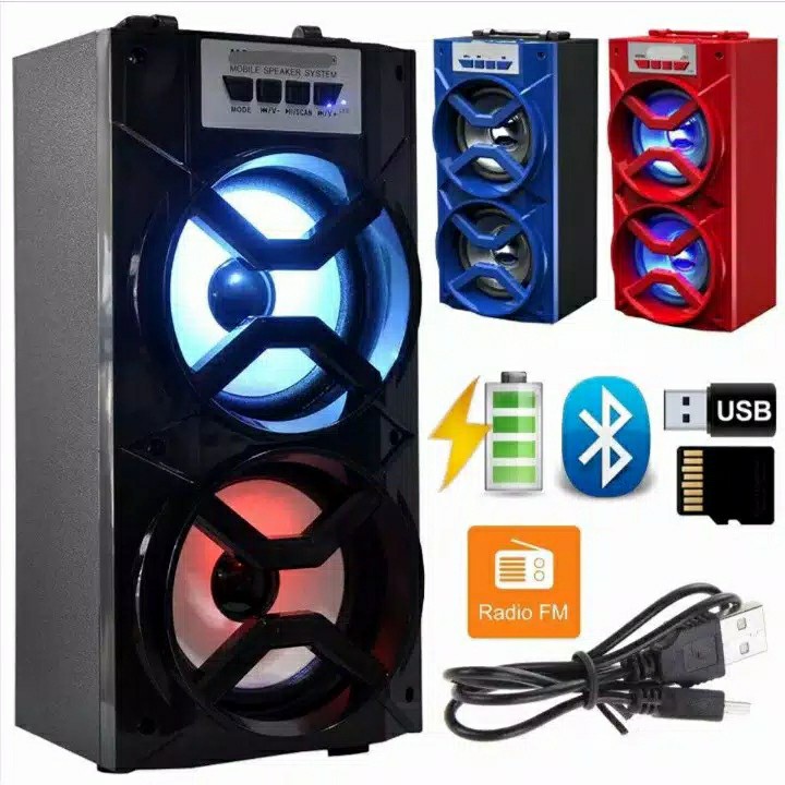 COD SPEAKER BLUETOOTH PROTABLE 2 TINGKAT MH-36BT PLUS MIC KARAOKE X-BASS / SPEAKER SALON AKTIF MH-36BT / SPEAKER KARAOKE X-BASS MH-36BT