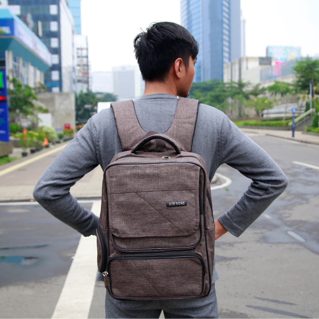 Tas Ransel Laptop - Backpack Laptop 14 Inch Travel Multifungsi Kekinian Kuliah Kerja Pria Wanita