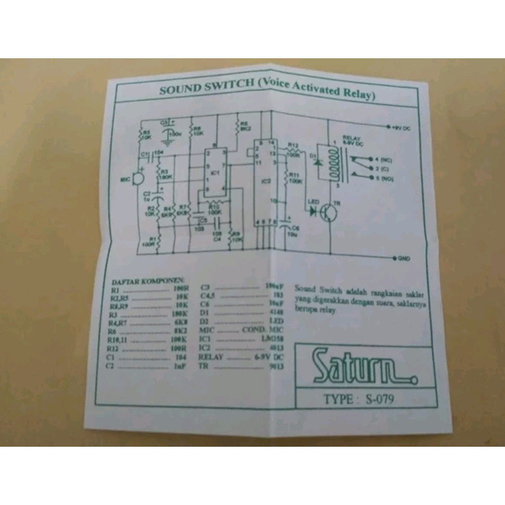 PCB Sound Switch-Saklar Suara S-079