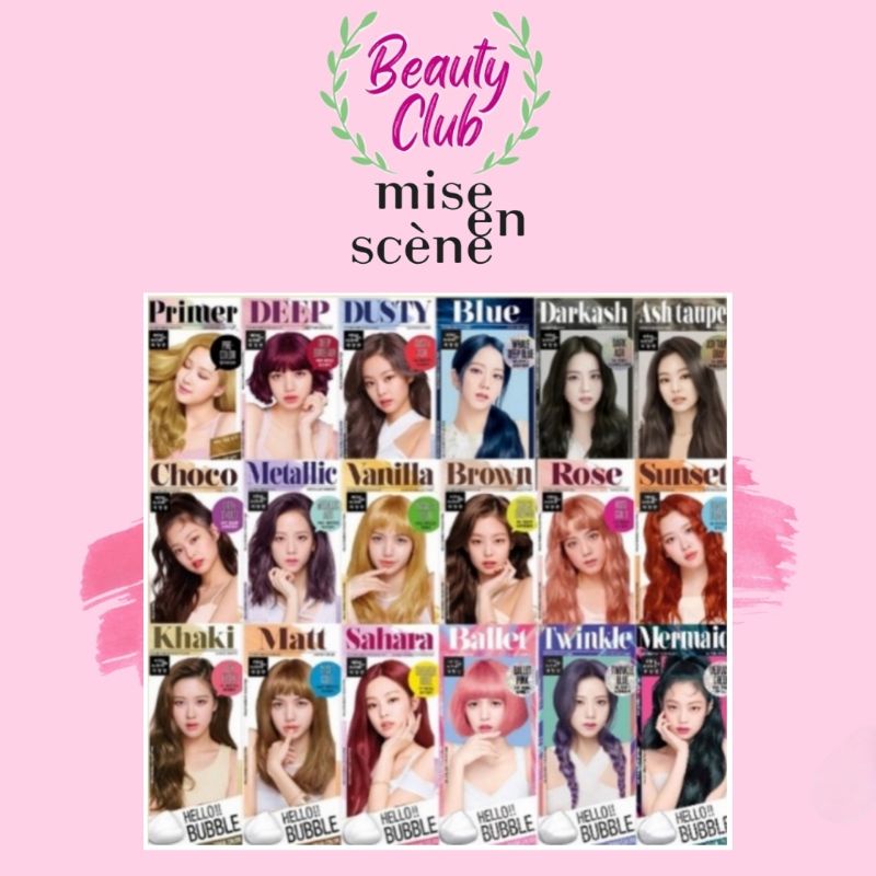 [READY] Mise En Scène Hello Bubble Foam Hair Color Blackpink | Rose Gold Dark Choco Deep Bordeaux Du