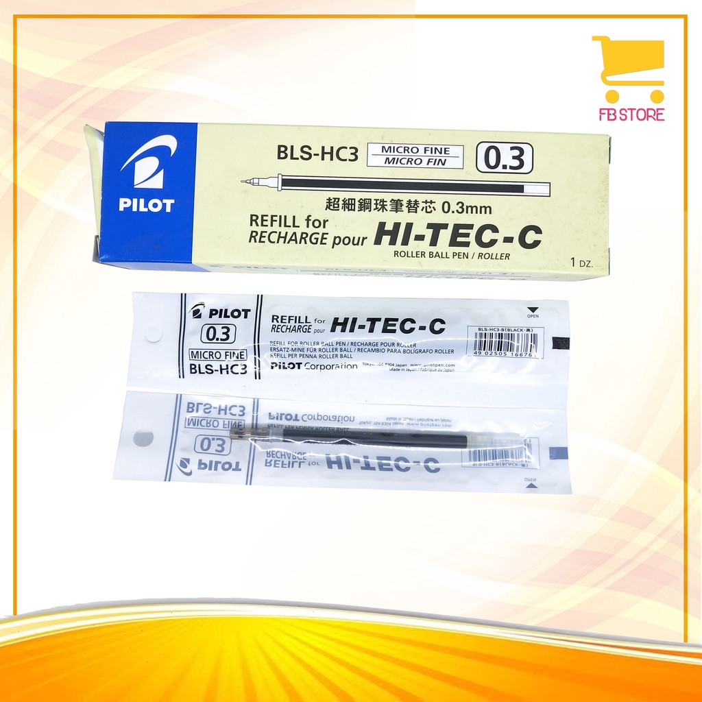 

Refill Hitec / Hi Tech / Hi-Tec-c Pilot Original 0.3Mm Hitam Black