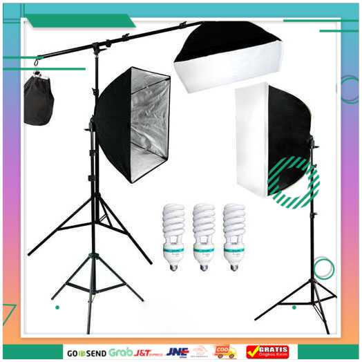 (BISA COD) FTIHSHPSTUDIO Photography Foto Studio Lightning Kit  Vlog - D-HZ7