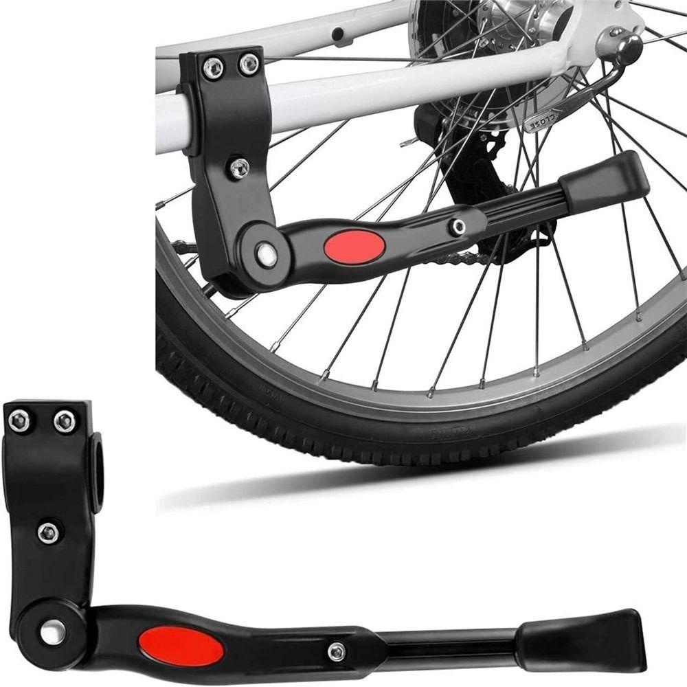 Populer Sepeda Kickstand Bersepeda Replaceable Red Warning Bar Brace Mount Heavy Duty Aluminium Alloy Sepeda Kickstand