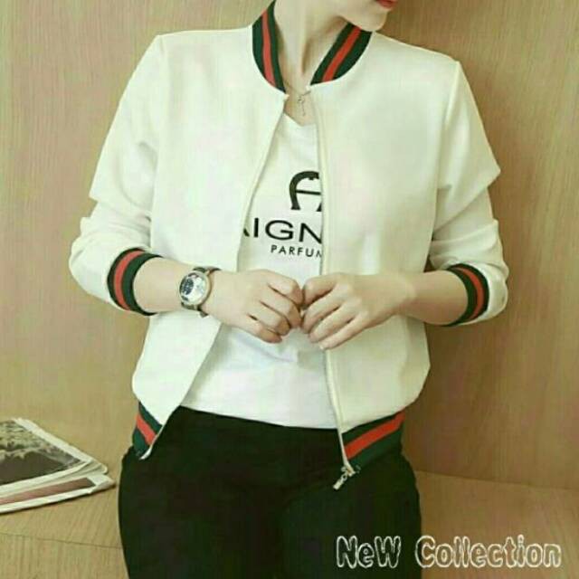 Jaket Wanita / Jaket Cewek / Jaket Bomber List Gucci