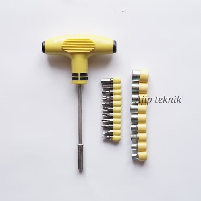 Obeng Mata Sock T Plus Screwdriver 22pcs TOPGEAR