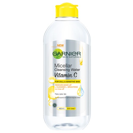 Garier Micellar Water / Garnier Micellar Cleansing Water / Garnier Pembersih Wajah / Pink / Biru / Vitamin C / Rose Water / Oil Infused