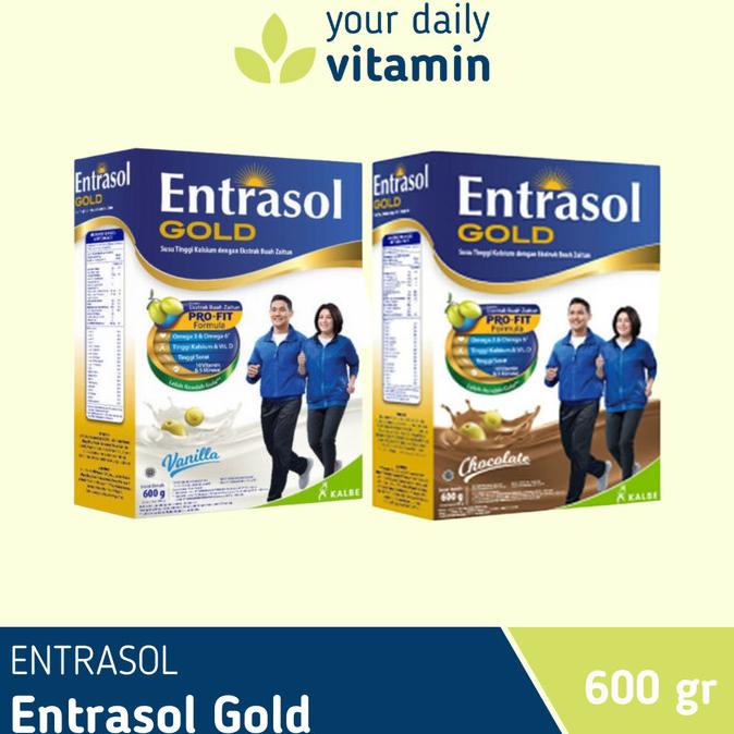 

(BISA COD) Entrasol Gold 600 gram - Original Vanilla - Chocolate - Susu Lansia TERBATAS Kode 285