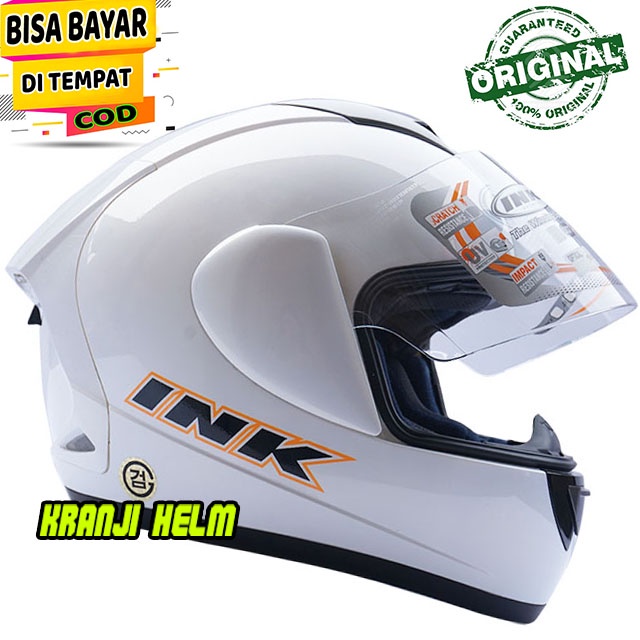 Helm Full Face / Helm Ink CL Max Solid White Original SNI